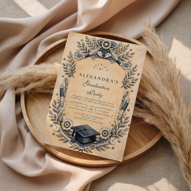 Mechanical Engineering Degree Graduation Invitation (Creator Uploaded)