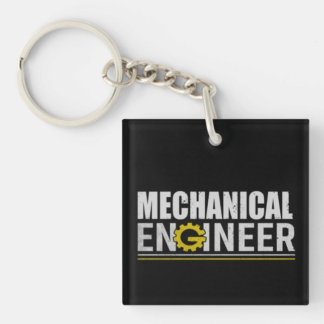 Mechanical Engineering Funny Engineer Keychain (Front)