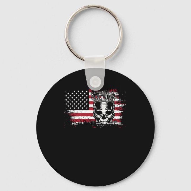 Mechanical Engineering Repair Machine Funny Mechan Keychain (Front)