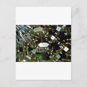 Mechanical Flex Abstraction Postcard