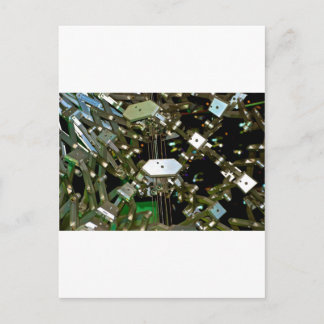 Mechanical Flex Abstraction Postcard