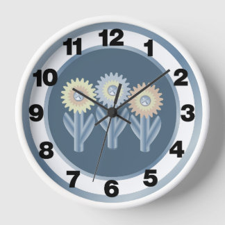 Mechanical Flowers Clock