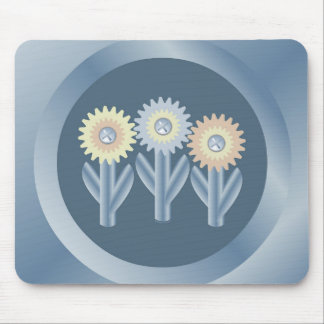 Mechanical Flowers Mouse Pad