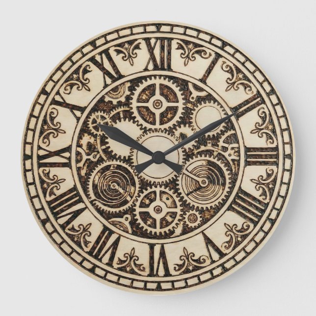  Mechanical Gears Wall Clock (Front)