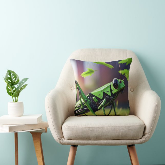 Mechanical Grasshopper Throw Pillow (Chair)