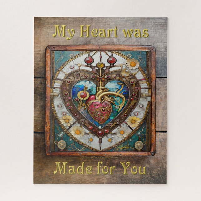 Mechanical Heart Anatomical Steampunk Series Jigsaw Puzzle (Vertical)