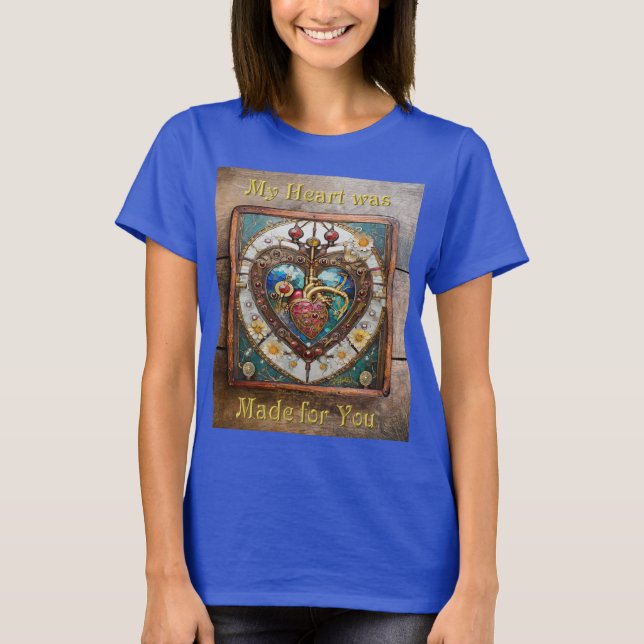 Mechanical Heart Anatomical Steampunk Series T-Shirt (Front)