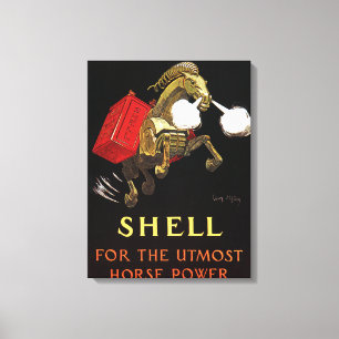 Mechanical Horse with Shell Oil Canvas Print