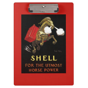 Mechanical Horse with Shell Oil Clipboard
