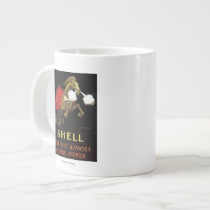 Mechanical Horse with Shell Oil Large Coffee Mug