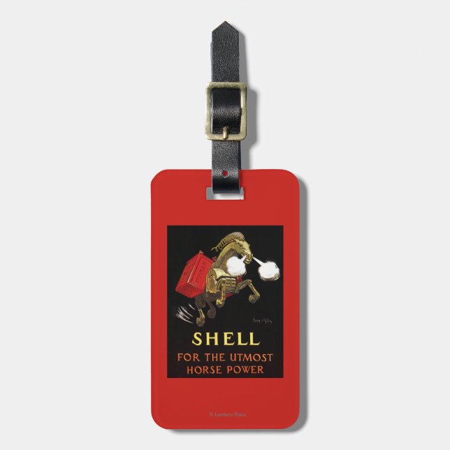 Mechanical Horse with Shell Oil Luggage Tag (Front Vertical)