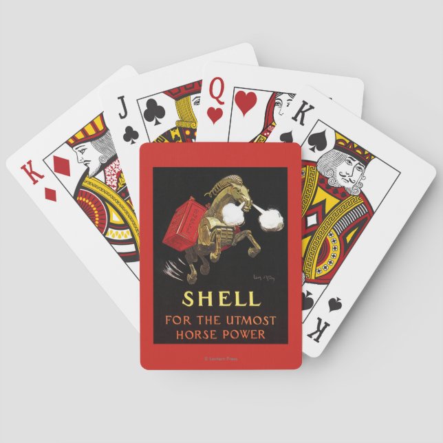 Mechanical Horse with Shell Oil Playing Cards (Back)