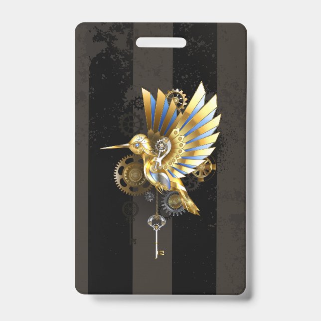Mechanical Hummingbird Badge (Front)
