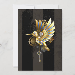 Mechanical Hummingbird Holiday Card