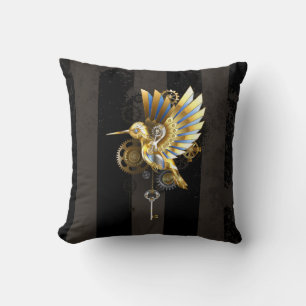 Mechanical Hummingbird Throw Pillow