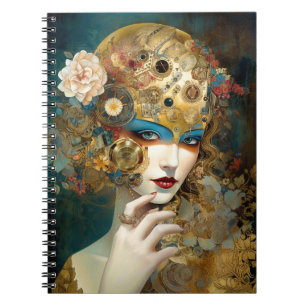 Mechanical Lady Robotic Fantasy Sci-Fi Notebook