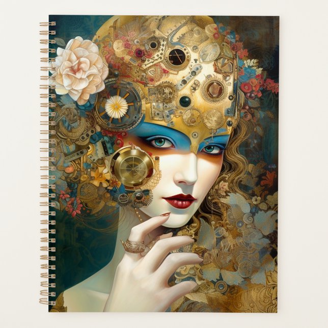 Mechanical Lady Robotic Fantasy Sci-Fi Planner (Front)