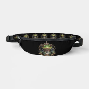 "Mechanical Leap: The Steampunk Green Frog" Fanny Pack