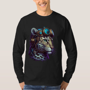 Mechanical Leopard Retrowaver Steampunk Wild Cat C T-Shirt