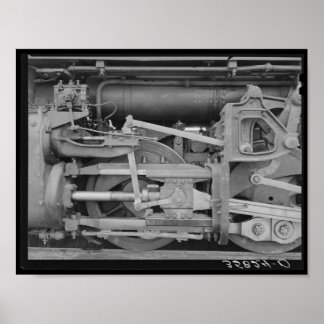 Mechanical Marvels: Steam Locomotive Valve Gear. Poster