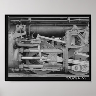 Mechanical Marvels: Steam Locomotive Valve Gear. Poster