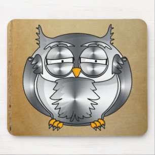 mechanical owl mouse pad
