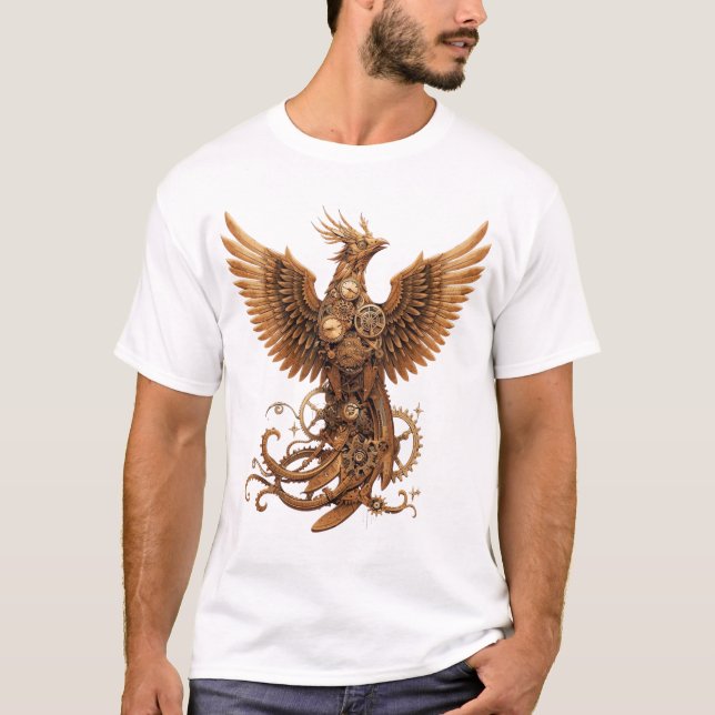 mechanical phoenix, steampunk phoenix, steampunk b T-Shirt (Front)