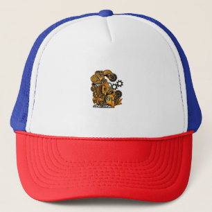 Mechanical rabbit machine, a super rabbit trucker hat