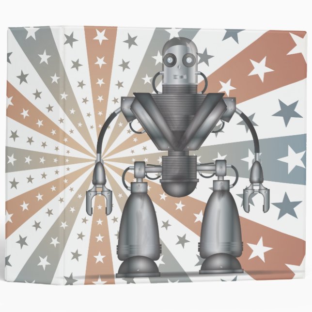 Mechanical Robot Cartoon Binder (Front/Spine)