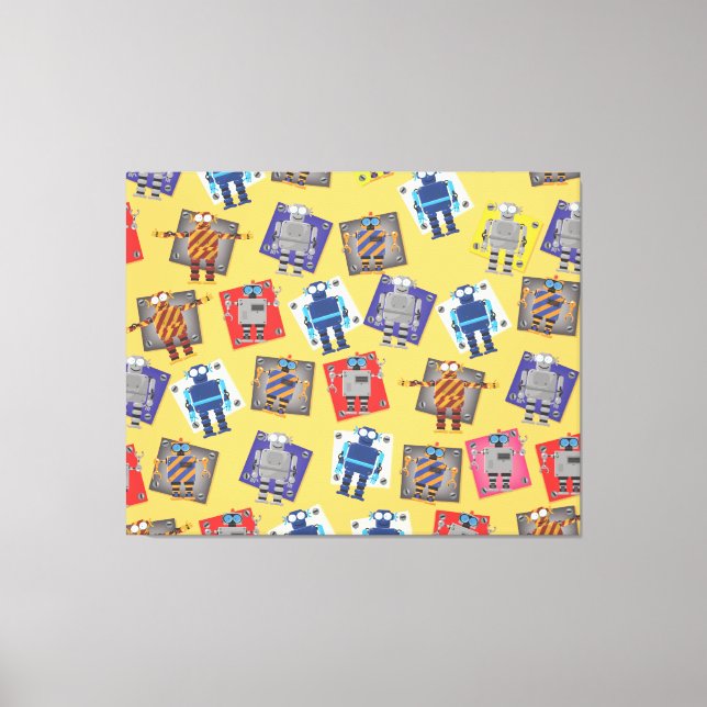 Mechanical Robot Cartoon Canvas Print (Front)