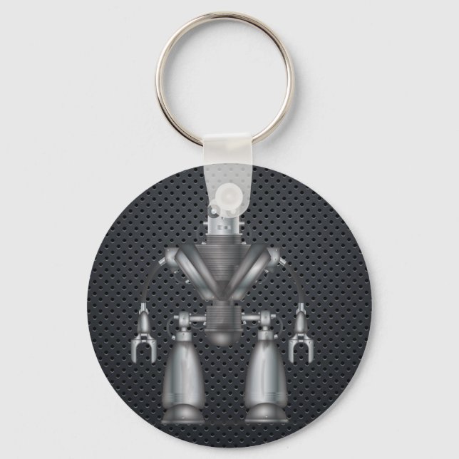 Mechanical Robot Cartoon Keychain (Front)