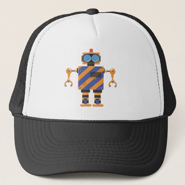 Mechanical Robot Cartoon Trucker Hat (Front)