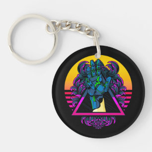 Mechanical Robotic Hand Modern Artwork   Keychain