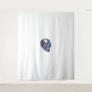 Mechanical Skull Matrix Tapestry