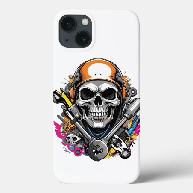 Mechanical skulliPhone / iPad case (Back)
