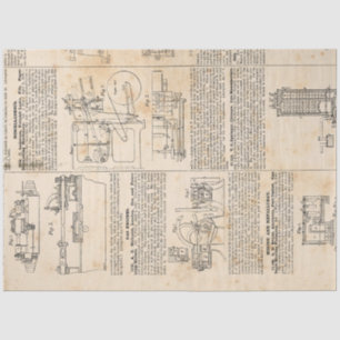 Mechanical Steampunk Design Series #1 Tissue Paper