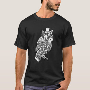 Mechanical Steampunk Owl Omen Lucky Charm T-Shirt
