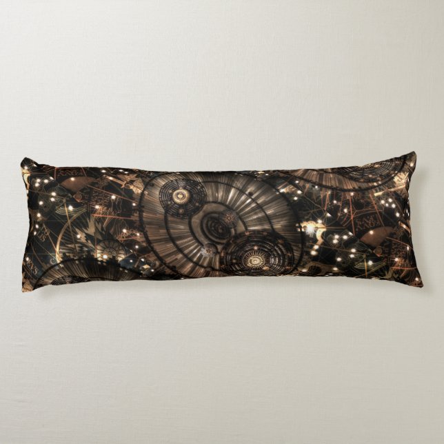 Mechanical Steampunk Zodiac Constellations Body Pillow (Back)