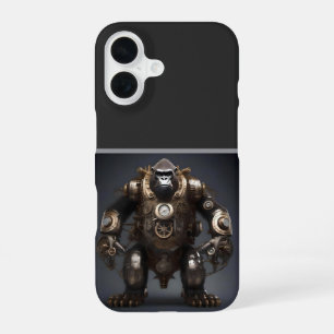 Mechanical Steampunked Mad Gorilla, iPhone 16 Case