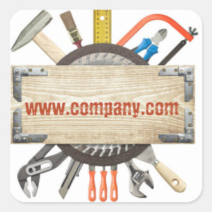 Mechanical Tools Handyman Carpentry Construction Square Sticker