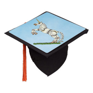 Mechanical Unicorn Graduation Cap Topper