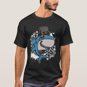 Mechanical Victorian Steampunk Shark T-Shirt