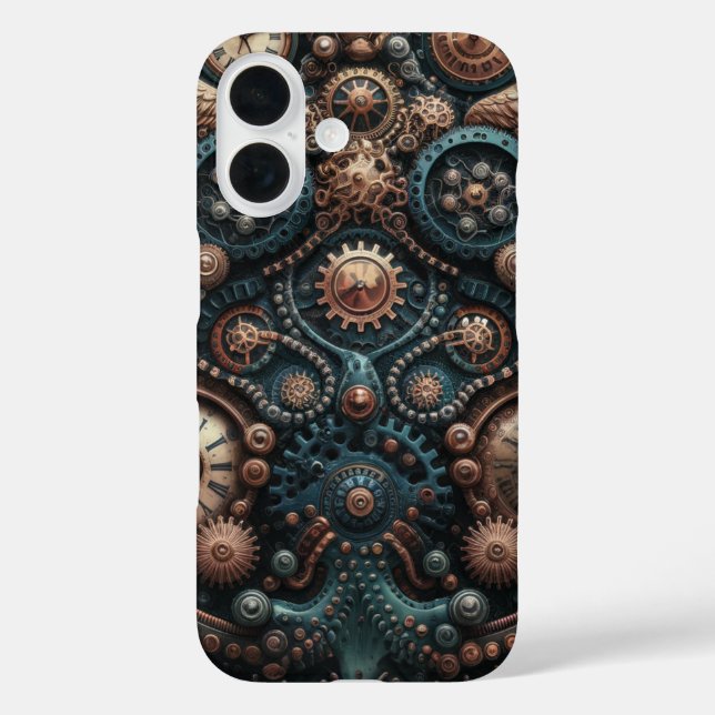 Mechanical Wings and Floral Gears Case-Mate iPhone Case (Back)