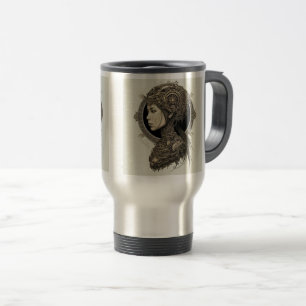 Mechanical Woman Travel/Commuter Mug, 15 oz Travel Mug