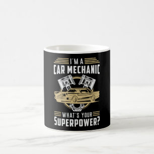 Mechanics Car Mechanic Car Engine Retro Funny Gift Coffee Mug