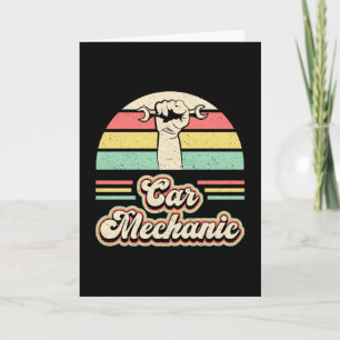 Mechanics Car Mechanic Engine Car Funny Gift Idea Card