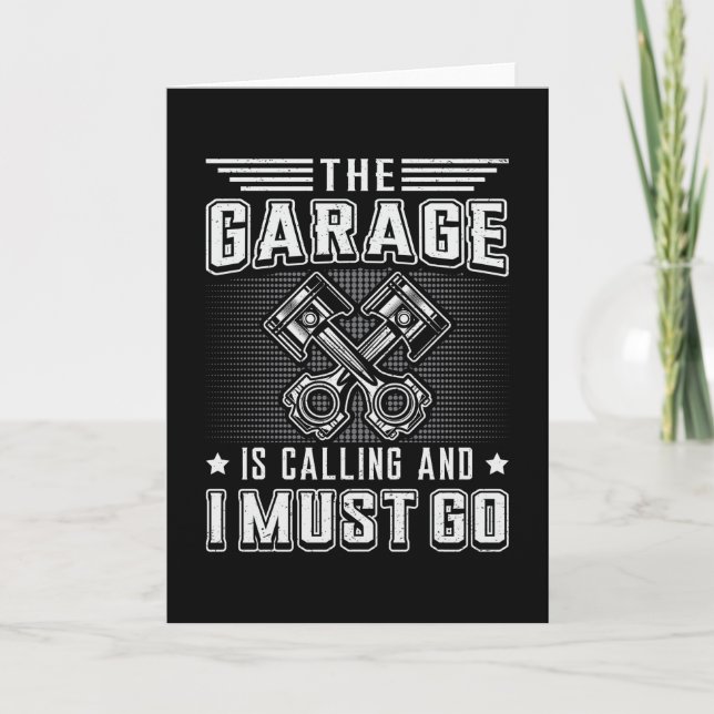 Mechanics Car Mechanic Garage Car Funny Gift Idea Card (Front)