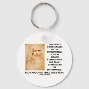 Mechanics Paradise Of Mathematical Sciences Quote Keychain