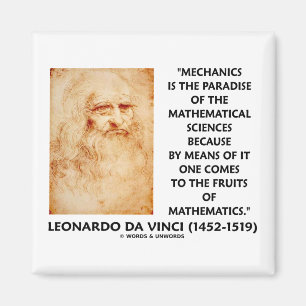 Mechanics Paradise Of Mathematical Sciences Quote Magnet