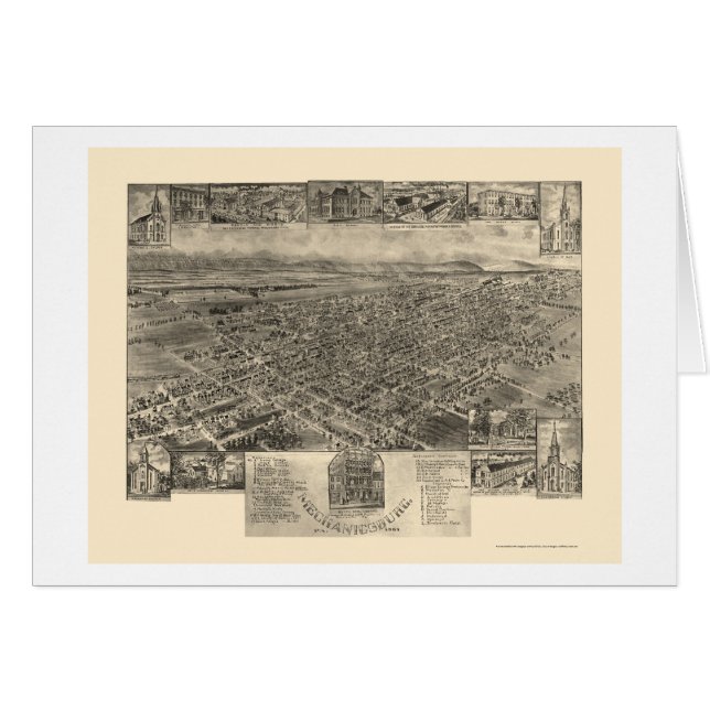 Mechanicsburg, carte panoramique de PA - 1903 (Devant horizontal)
